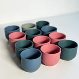 Stoneware Espresso Cup - Pinky/Red