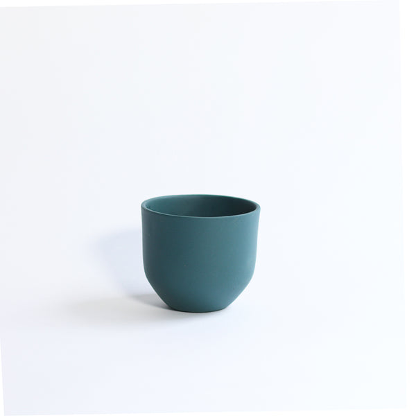 Stoneware Espresso Cup - Peacock Blue/Green