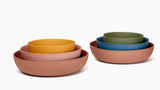 Commune Nesting Bowl Set (Brown/Pink/Orange)