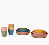 Commune Nesting Bowl Set (Brown/Pink/Orange)